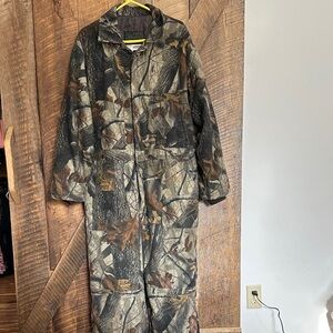 Vintage Liberty Real Tree Mens Large Camouflage Hunting Coveralls Insulated E12